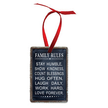 Load image into Gallery viewer, Family Rules Christmas Ornament
